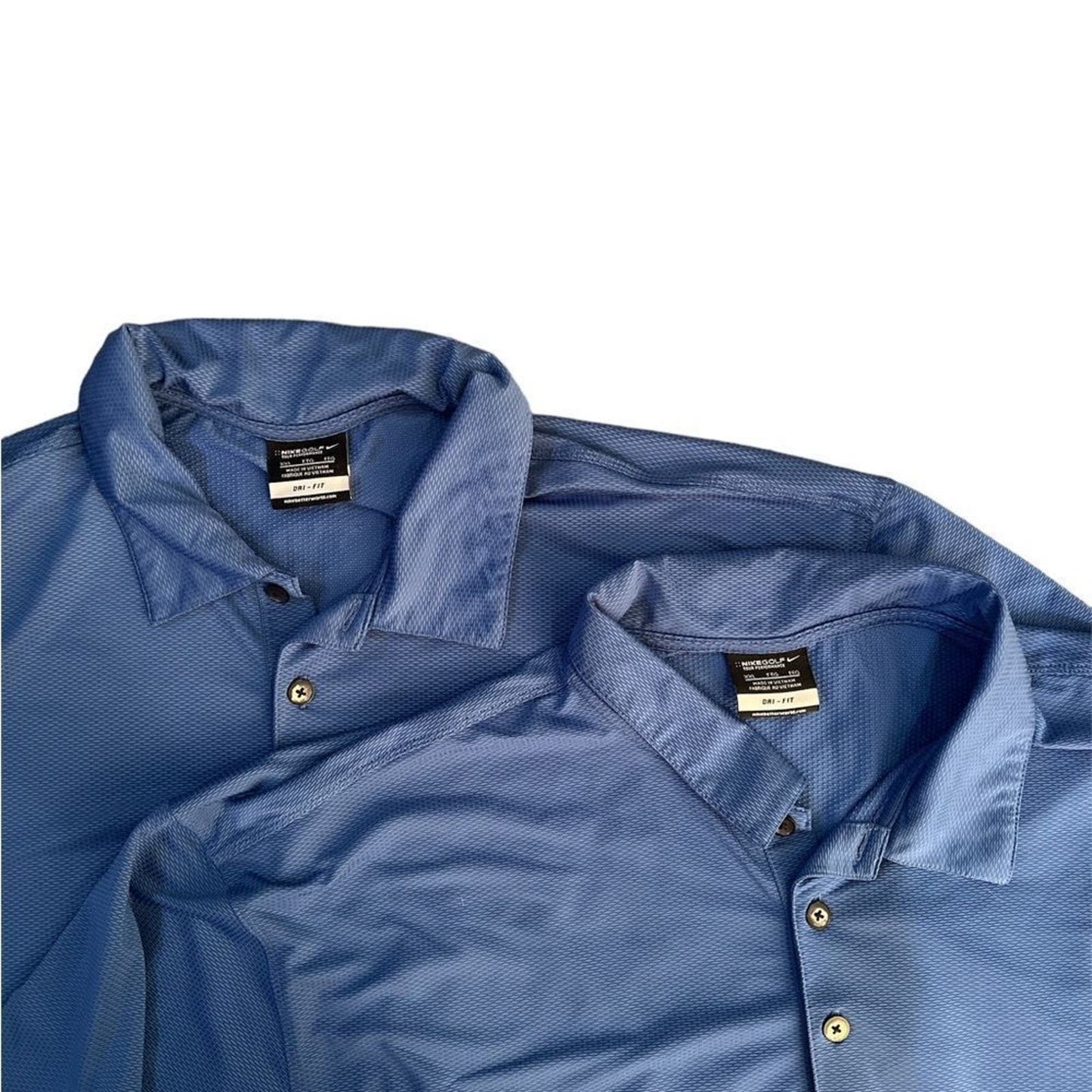 Set of 2 Nike Men's XXL Blue Golf Shirts