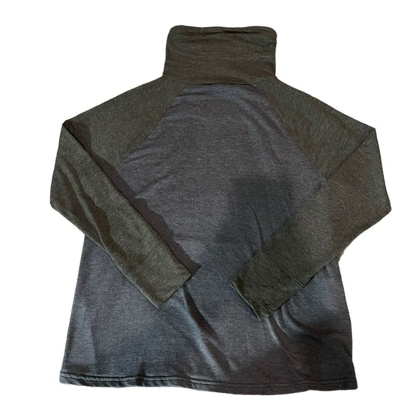North Face Sweatshirt Womens Large Gray Heather Mock Neck Raglan