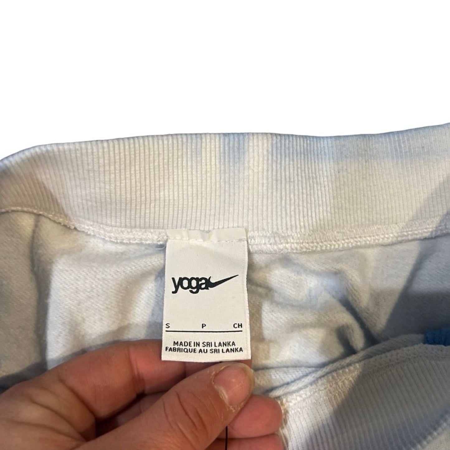 NWT Nike Yoga Luxe Fleece Jogger Pants Women's Size Small Light Blue Drawstring