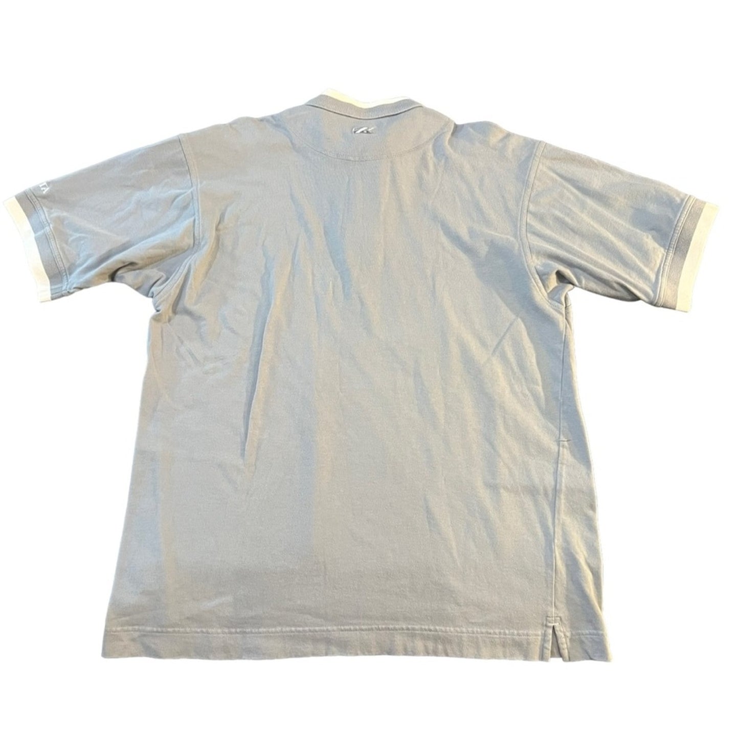 Cutter & Buck Polo Shirt Mens Large Light Blue Solid Short Sleeve Golf Casual