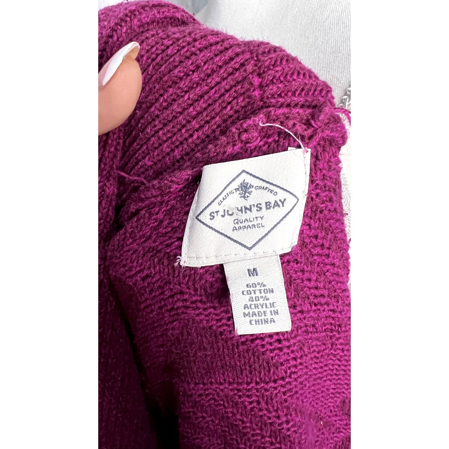St. John's Bay Women's Open Front Long Sleeve Cardigan Size Medium