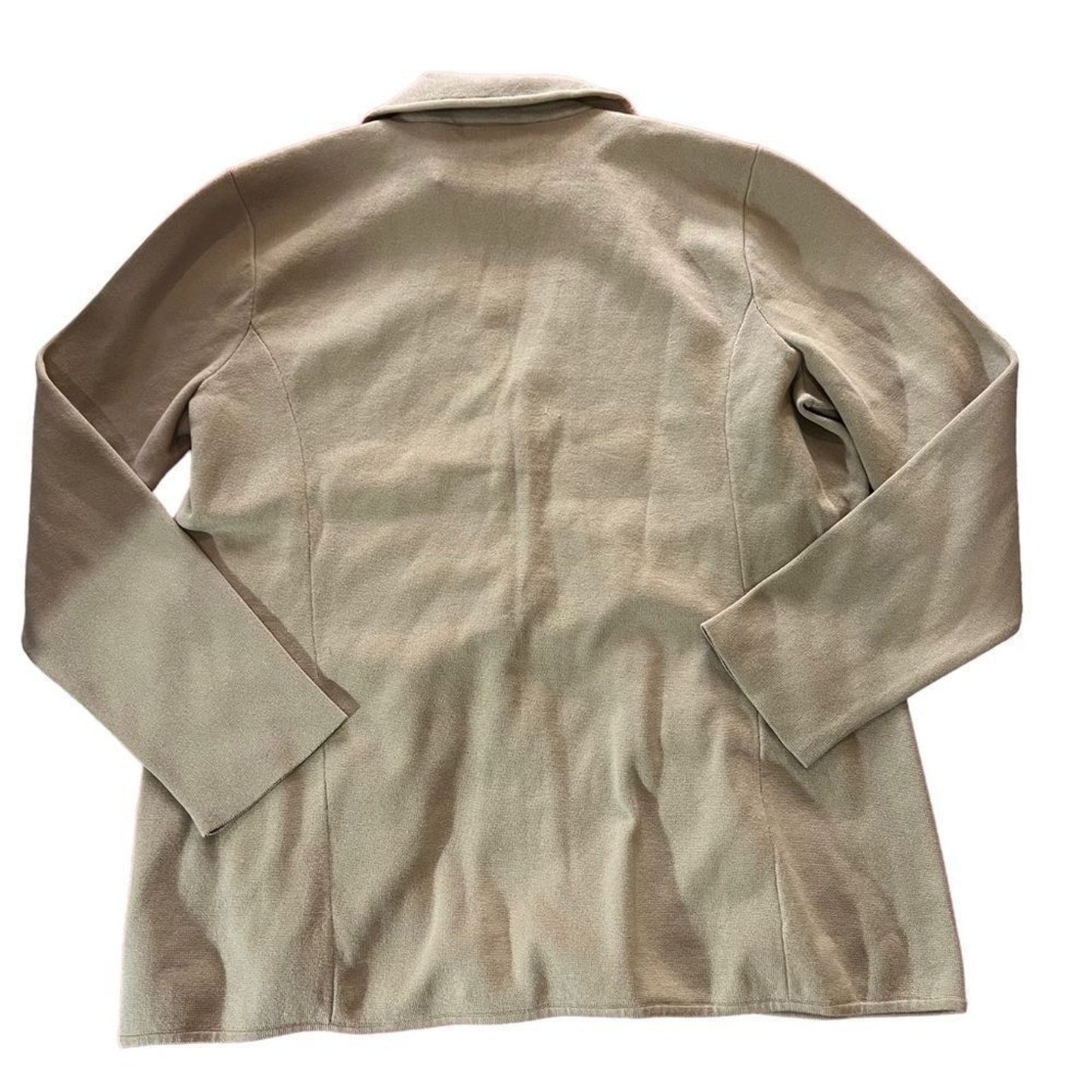 NWT Lauren Ralph Lauren Blazer Jacket Women's XXL Beige Sweater-Knit 3-Button