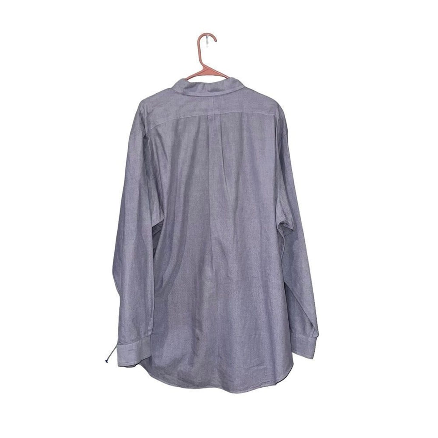 Ralph Lauren Yarmouth Dress Shirt Mens 17-36 Purple / Blue Solid Classic Fit