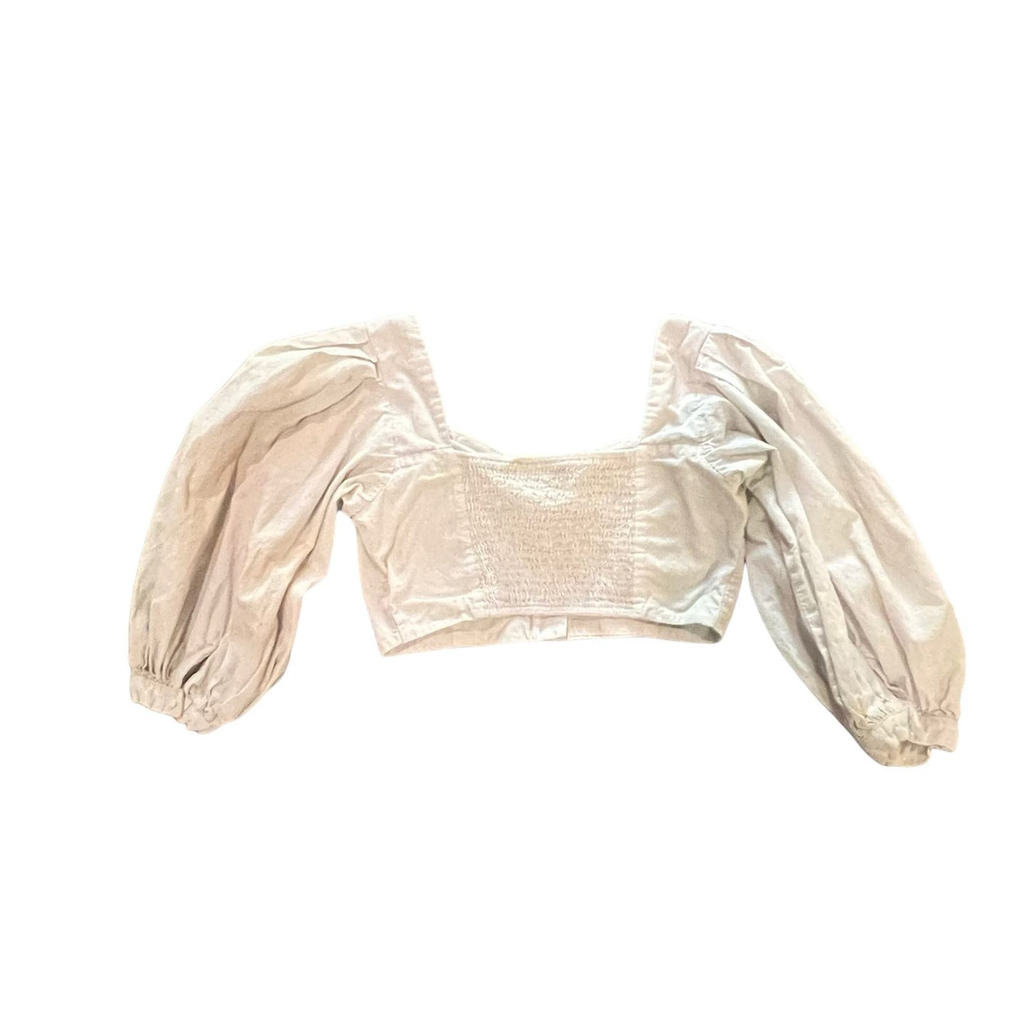 The Vintage Shop Women’s Small Baloon Sleeve Crop Top