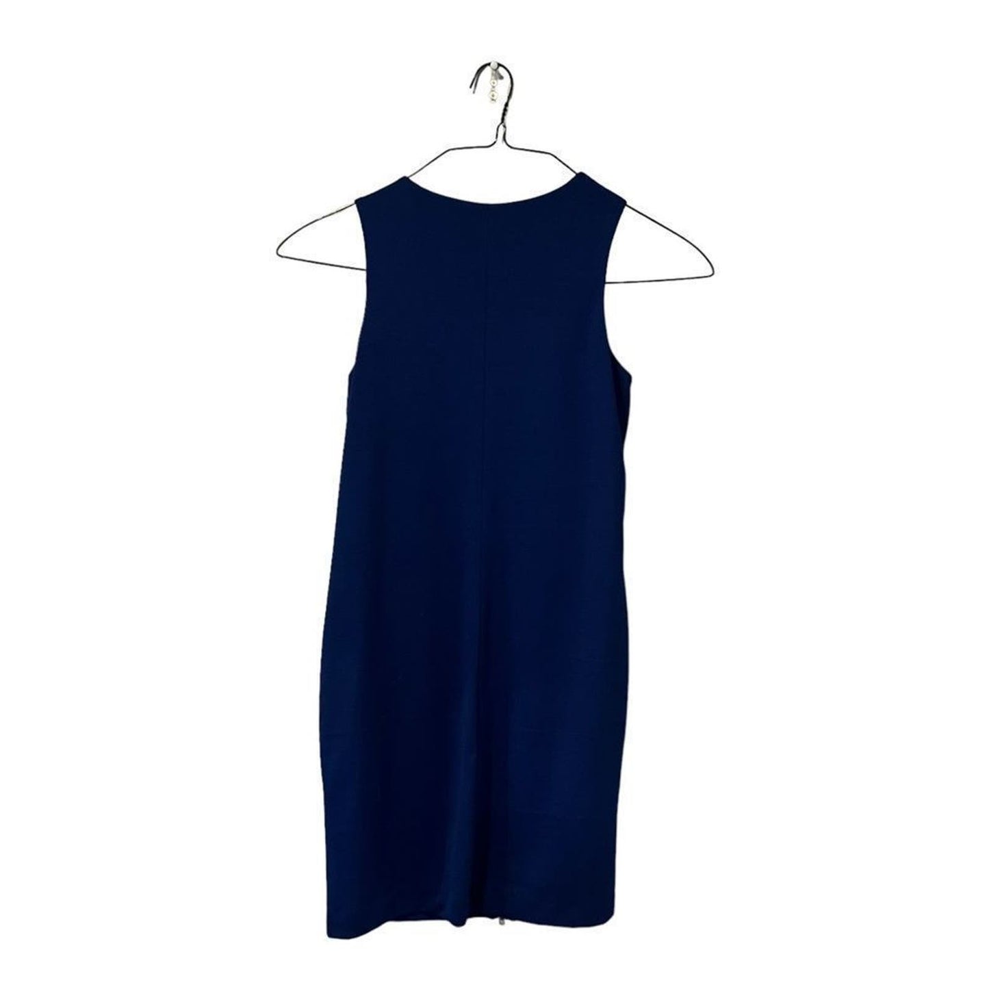 Banana Republic Royal Blue Knit Sleeveless Shift Zippered Front Dress Size 0