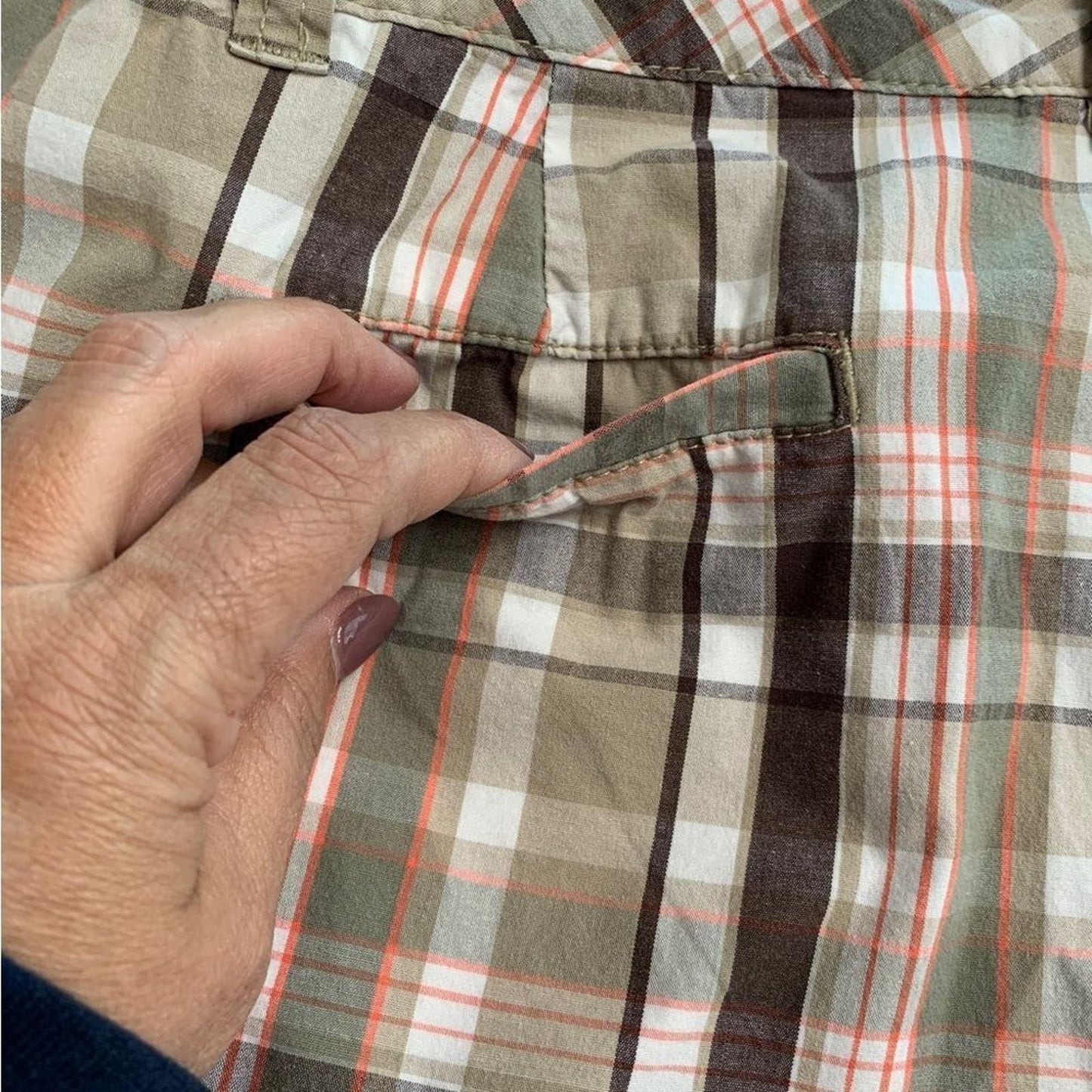 Kim Rogers Plaid golf bermuda shorts 14P