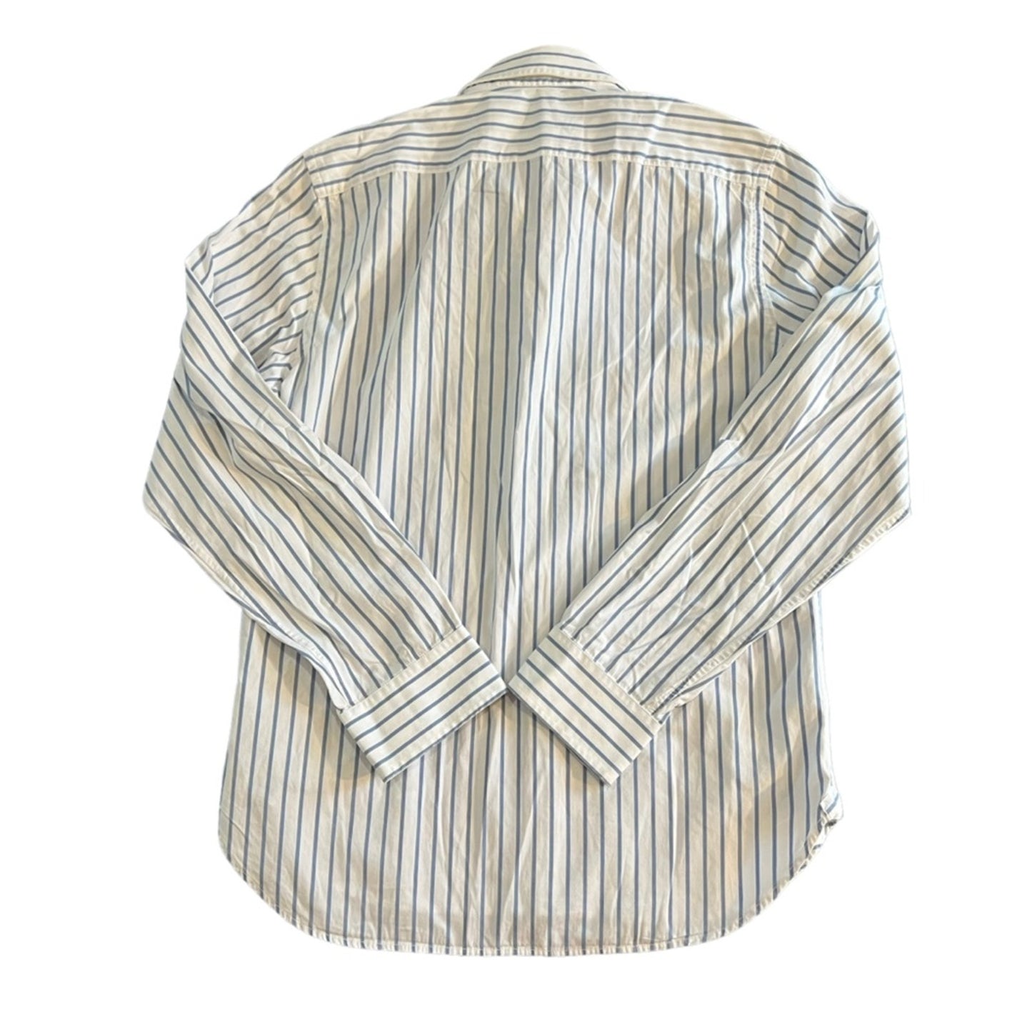 American Eagle Button-Up Shirt Men's Small Blue & White Striped Long