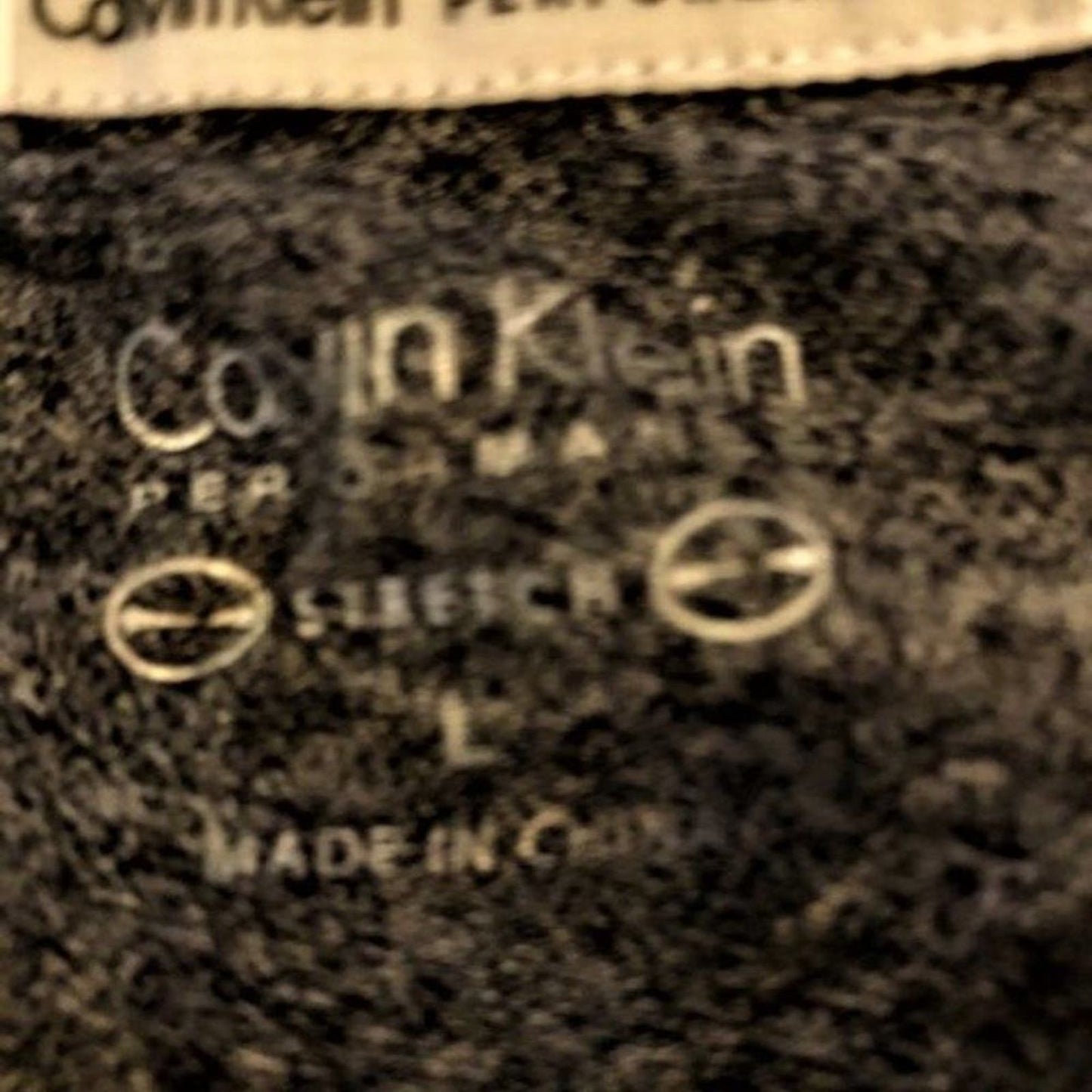 Calvin Klein performance logo grey top L EUC