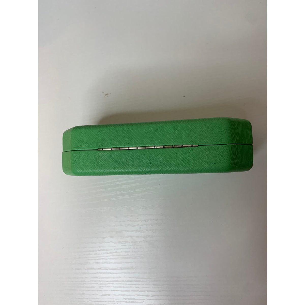 Swarovski Clamshell Eyeglasses Sunglasses Case Green Hinged Logo Interior