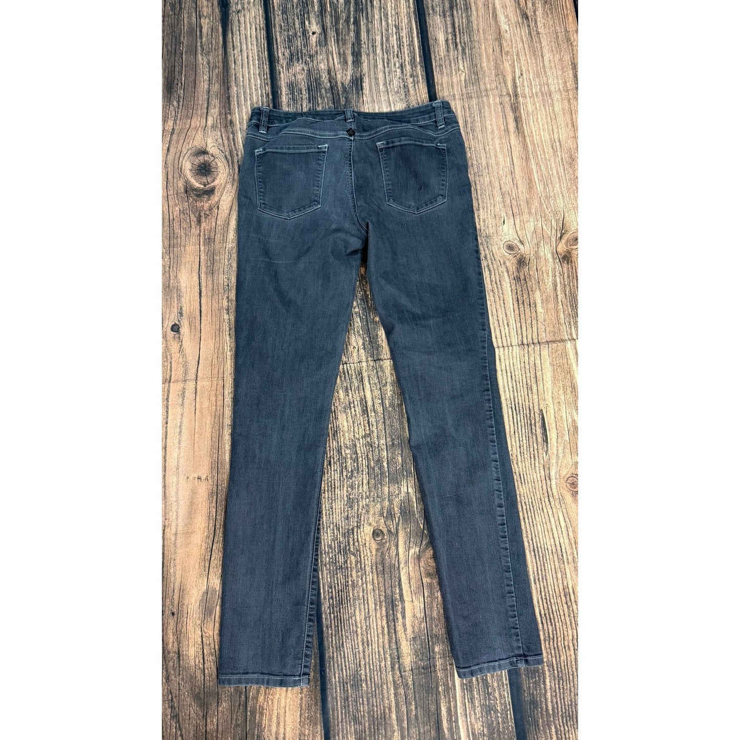 prAna Women's Slim Jeans Size 10 Black Denim Mid-Rise Stretchy