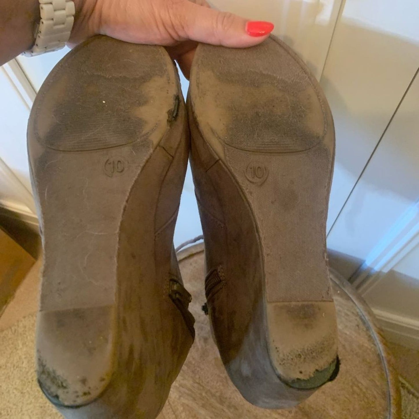 Merona Tan Faux Suede Booties - 10M