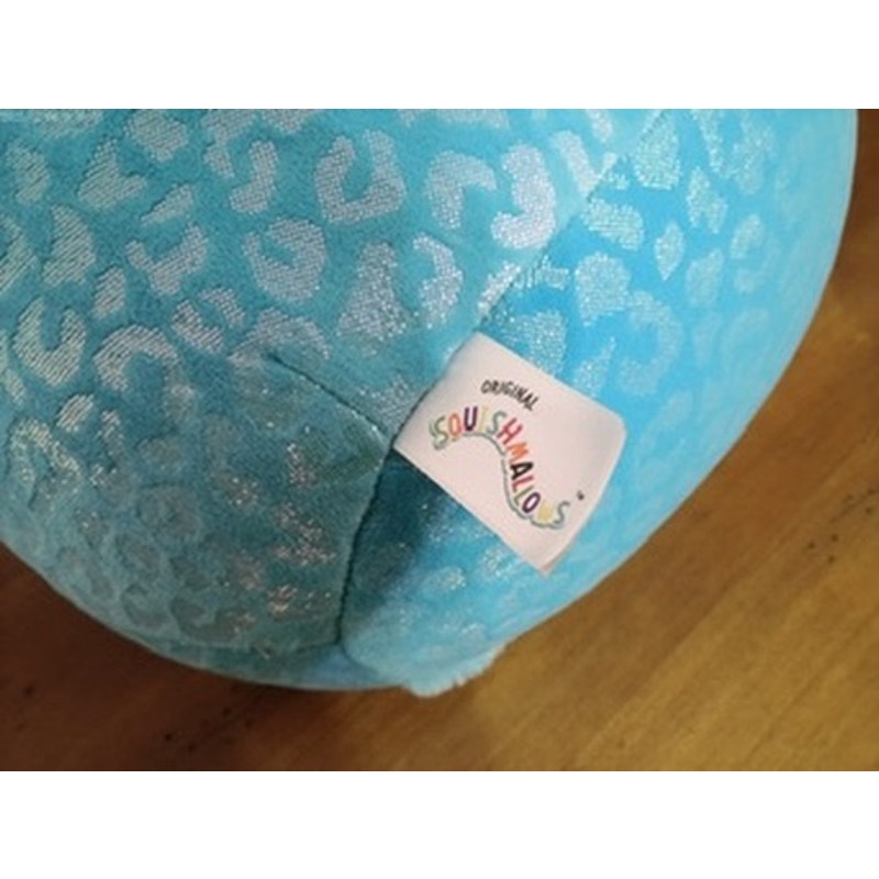 Squishmallows Sarge Blue Jaguar Plush Iridescent Spots Soft Stuffed 8 in