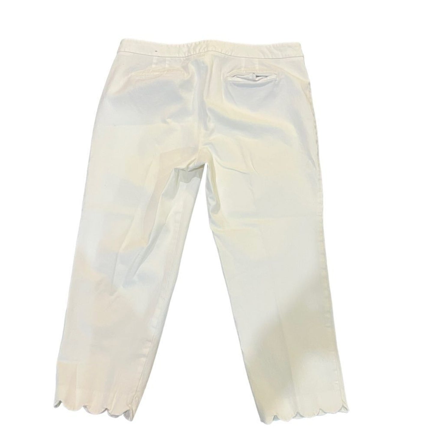 Talbots White Chatham Crop Pants Size 14