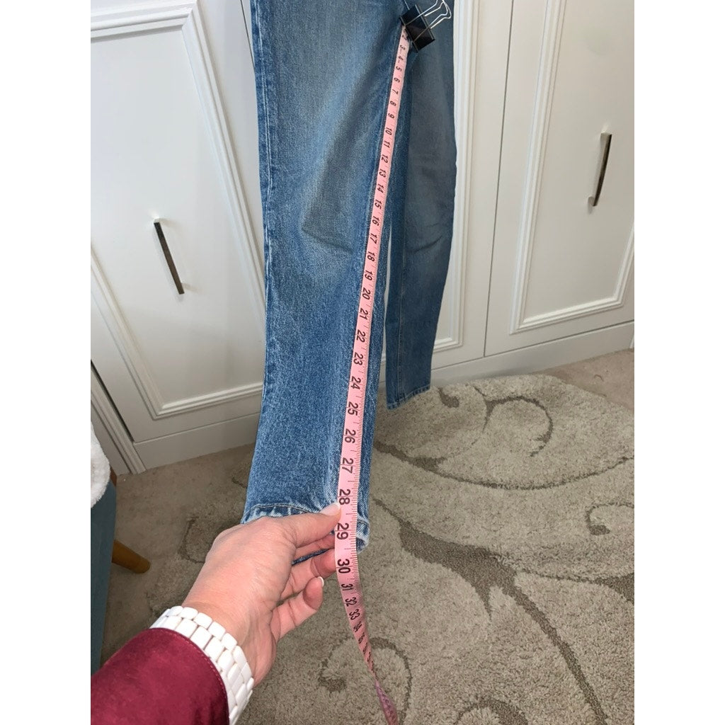 We The Free Jeans Women's High Waist Straight Leg Denim Jeans Blue Size 25