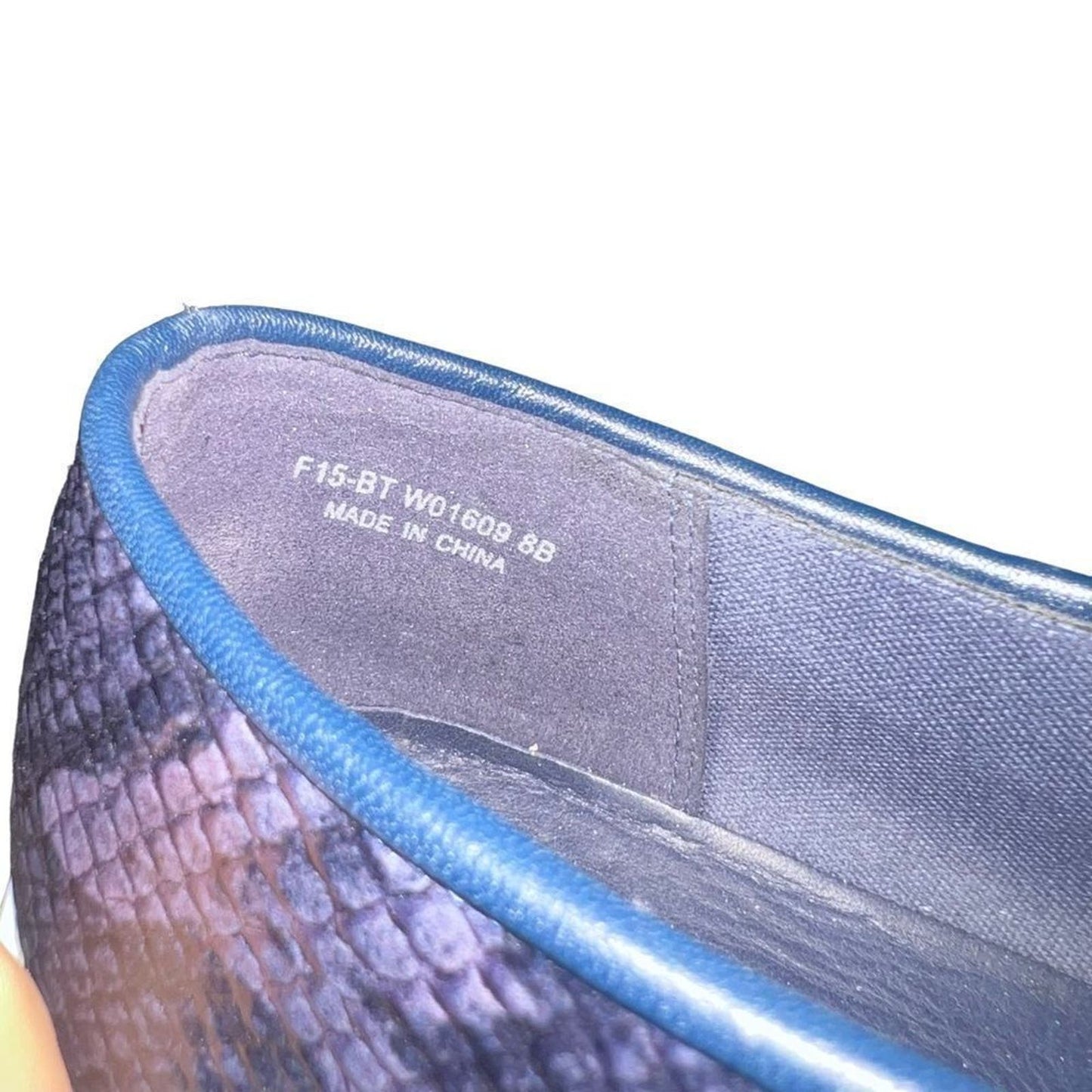 Cole Haan Grand OS Bowie Women’s Slip On Blue Snake Print Shoes Size 8