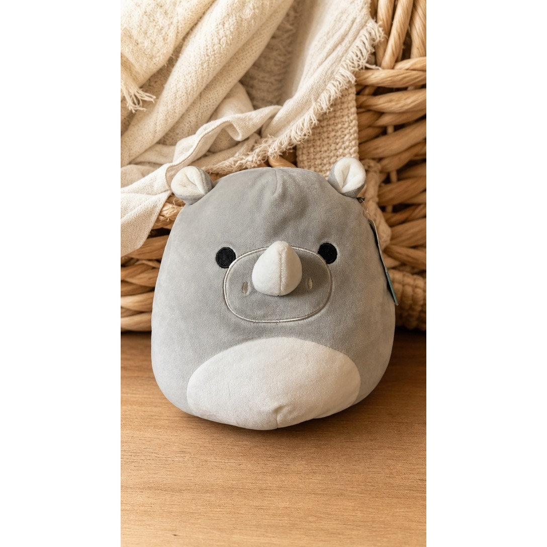 NWT Squishmallows Irving Gray Rhino Plush 8 in Kellytoy w/ Tag