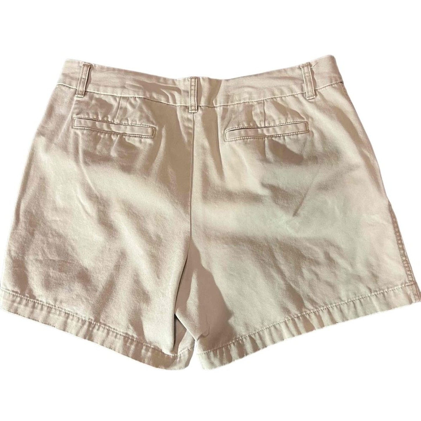Liz Claiborne Audra Chino Shorts Womens Size 14 Beige Casual Travel