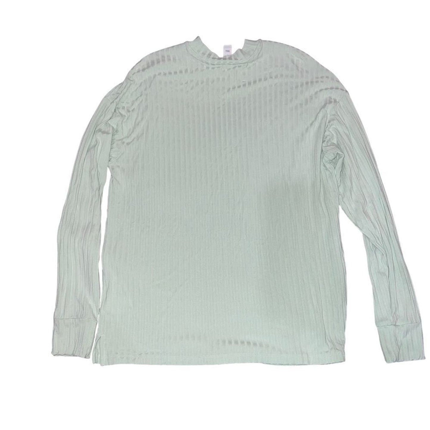 Daily / Ritual Seafoam Green Ribbed Long Sleeve Top Size Medium