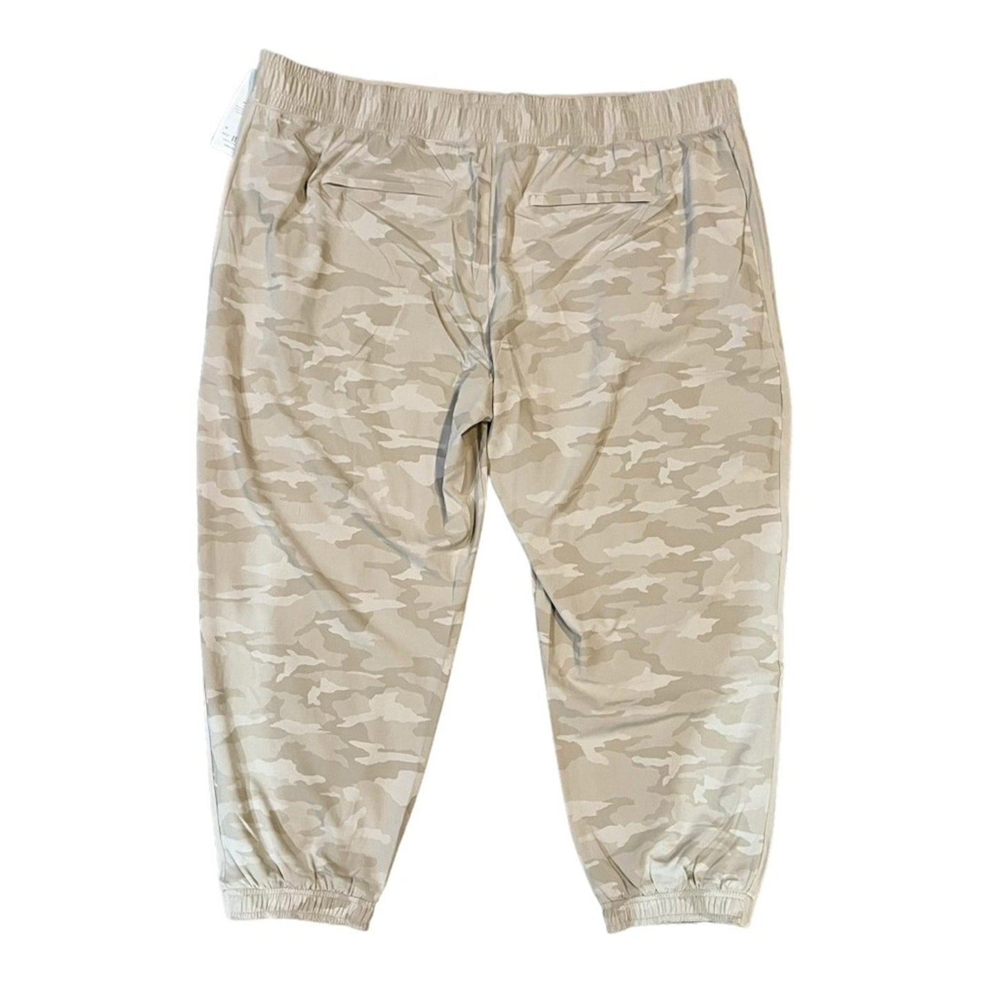 NWT Athleta Brooklyn Camo Jogger Pants Womens Size 26 Beige Tan Travel Casual
