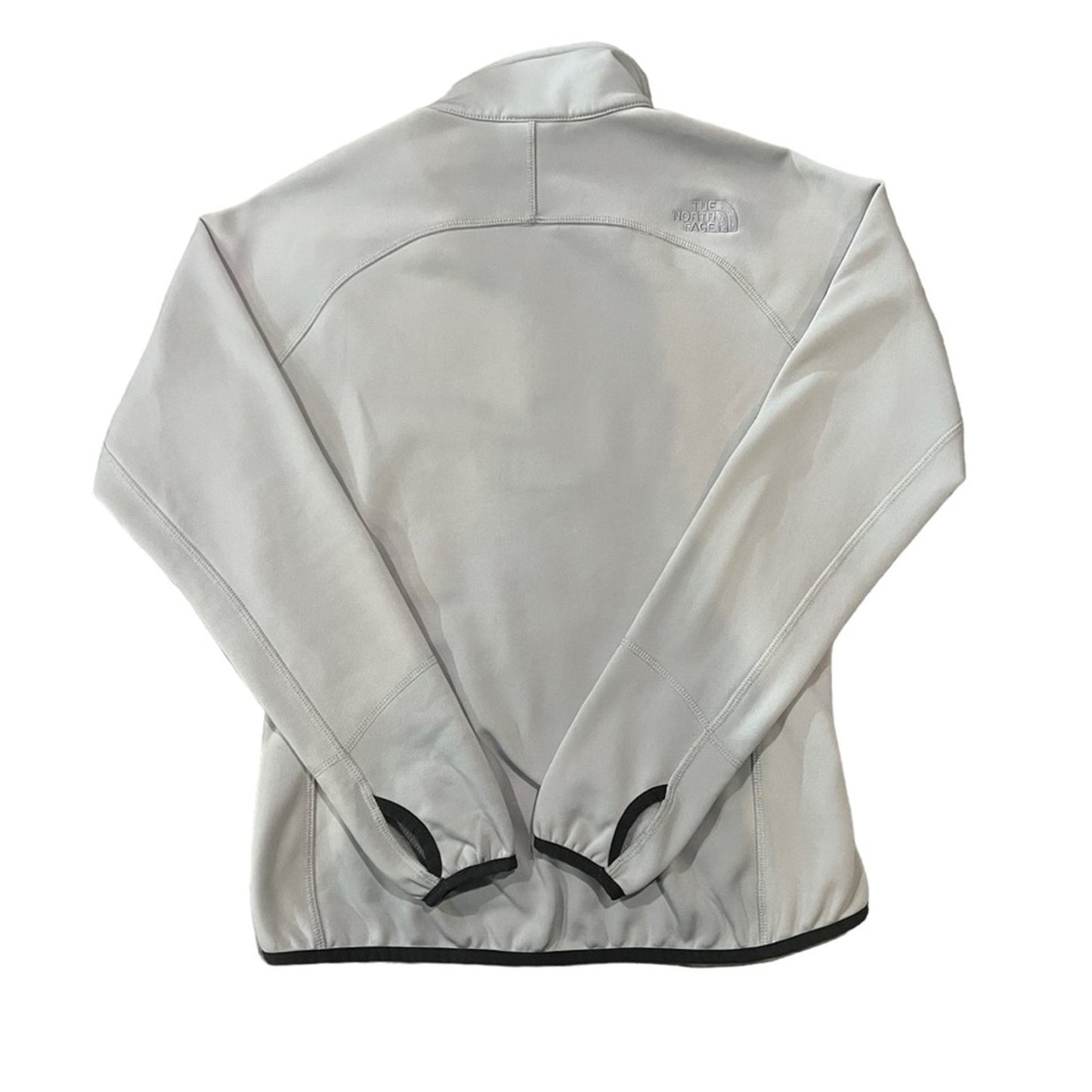 The North Face Jacket Womens Size Small Gray 1/4 Zip Fleece Pullover Stretch