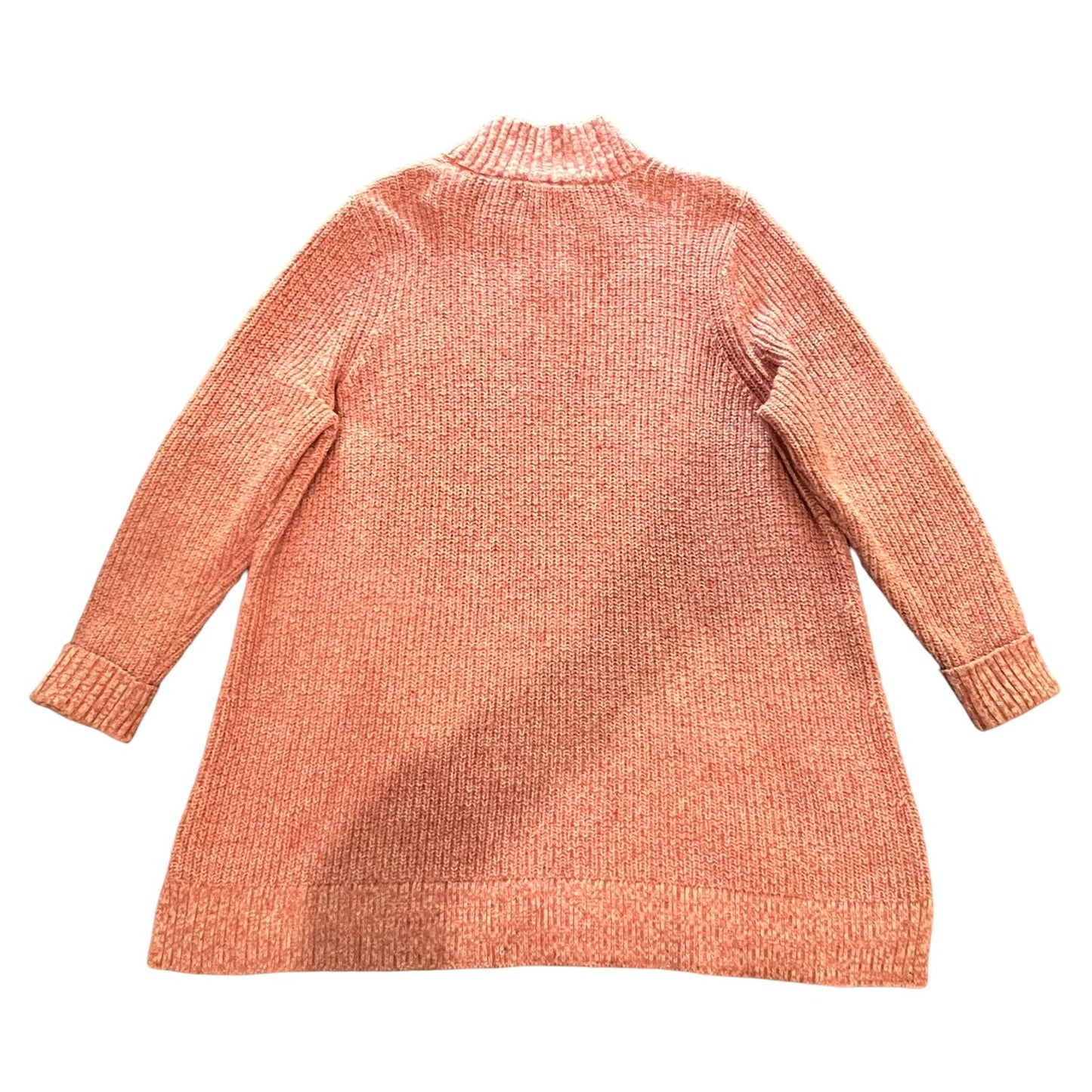 Lands' End Women's Plus Size 2X Coral Mockneck 1/4 Zip Tunic Long Sleeve Sweater