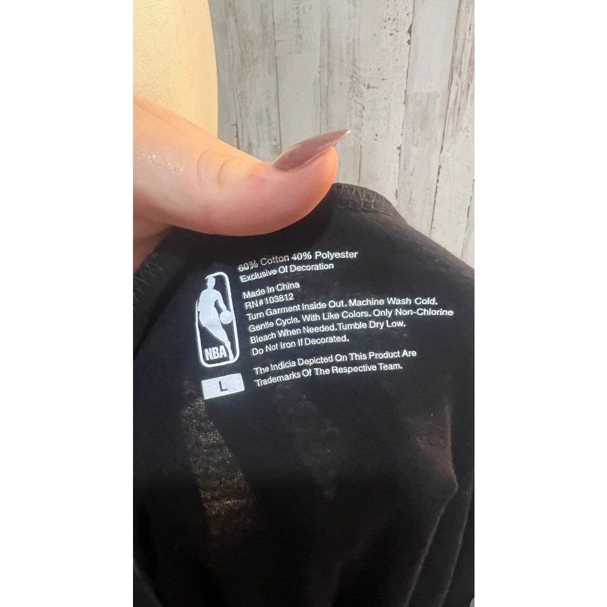 NWT Utah Jazz Women's Long Sleeve Graphic T-Shirt Black Size Large NBA Official