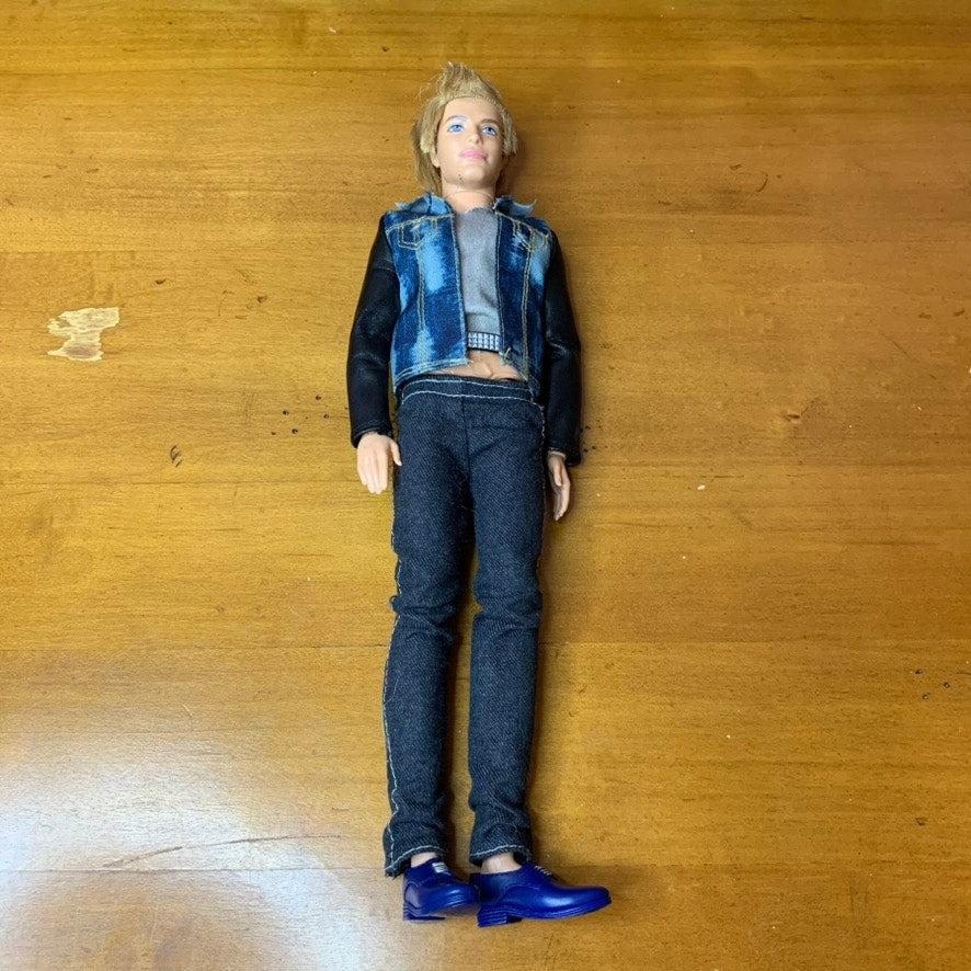 Mattel Barbie Ken Fashion Doll Blonde Hair Denim Jacket