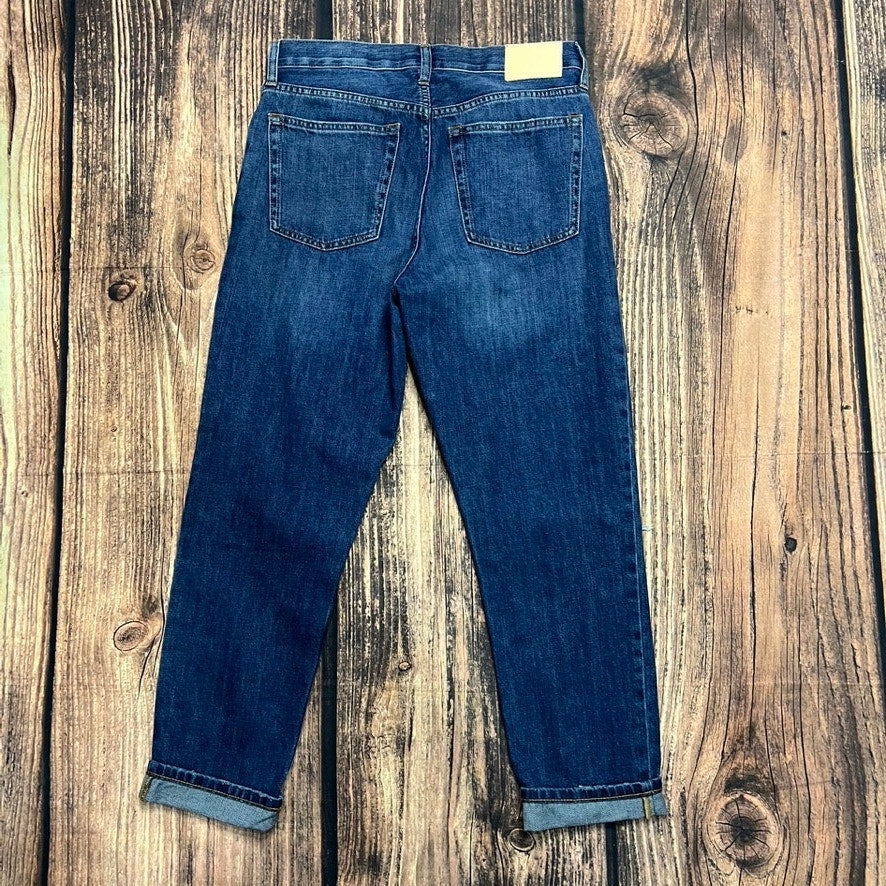 Everlane Women's Size 27 High-Waisted Straight The Summer Jean Dark Wash Blue