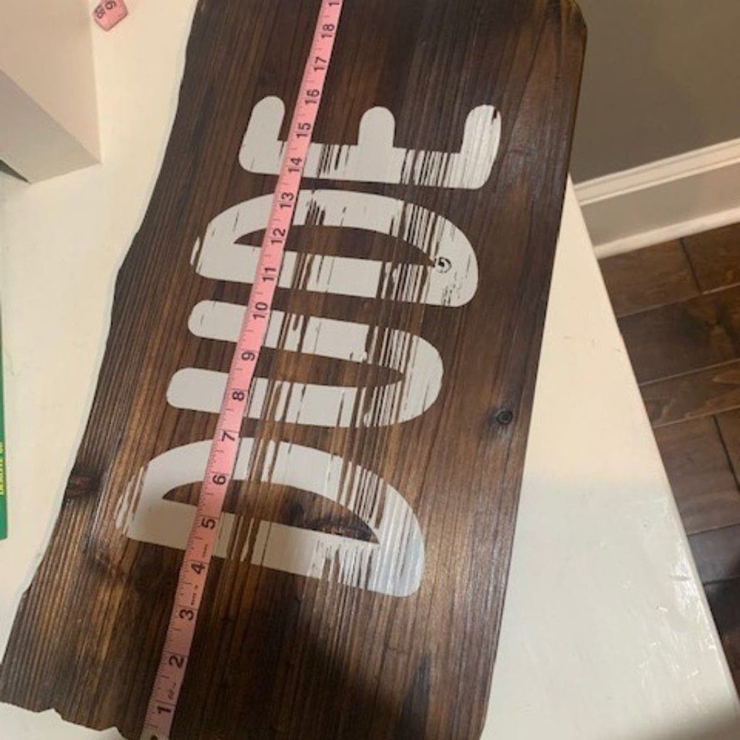"Dude" wood plank wall sign/decor