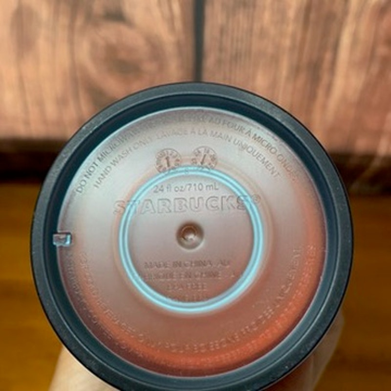 Starbucks Tumbler Icy Blue Soft Touch Emoji 24 fl oz w/ Lid NO STRAW
