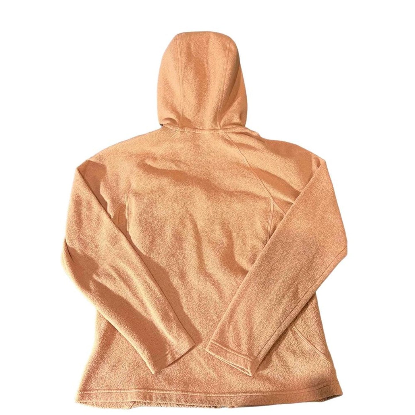 The North Face Womens Full Zip Fleece Hoodie Jacket Peach Tan Size Medium
