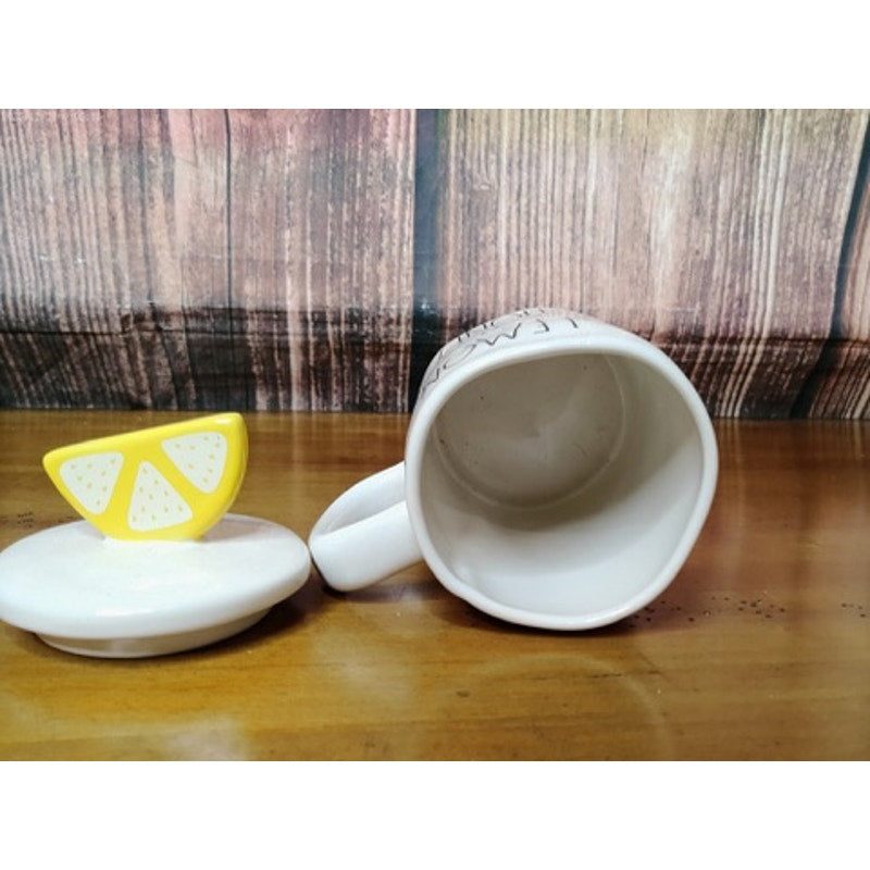 Rae Dunn Tea Infuser Mug w/ Lid Lemon & Honey White Kitchen