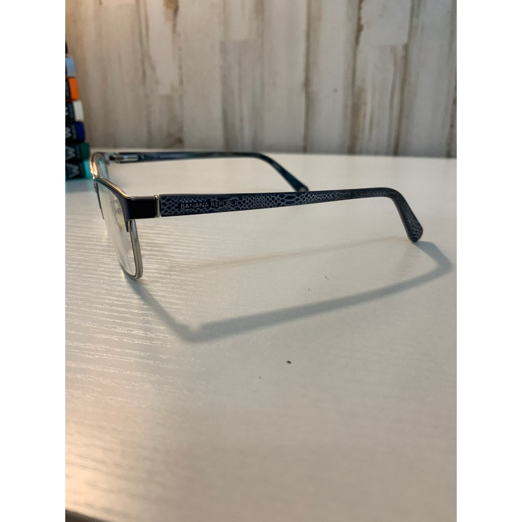 Banana Republic Eyeglass Frames Unisex Blue Snakeskin 13cm