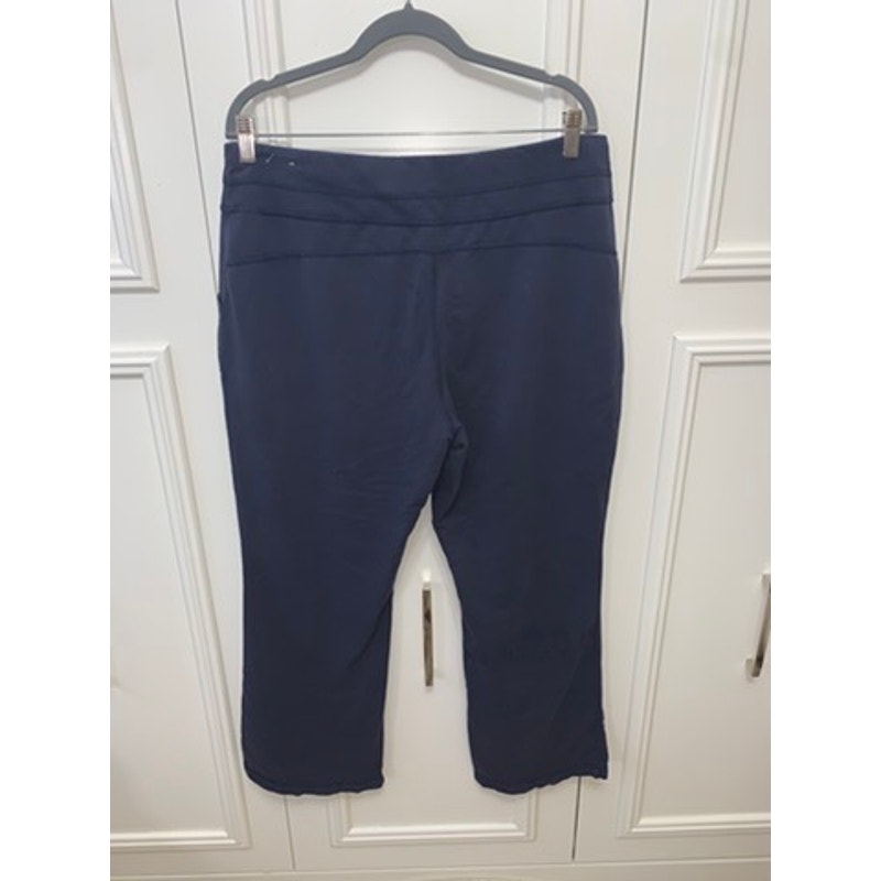Made for Life Women's 1X Blue Knit Capri Pants Elastic Waist Casual