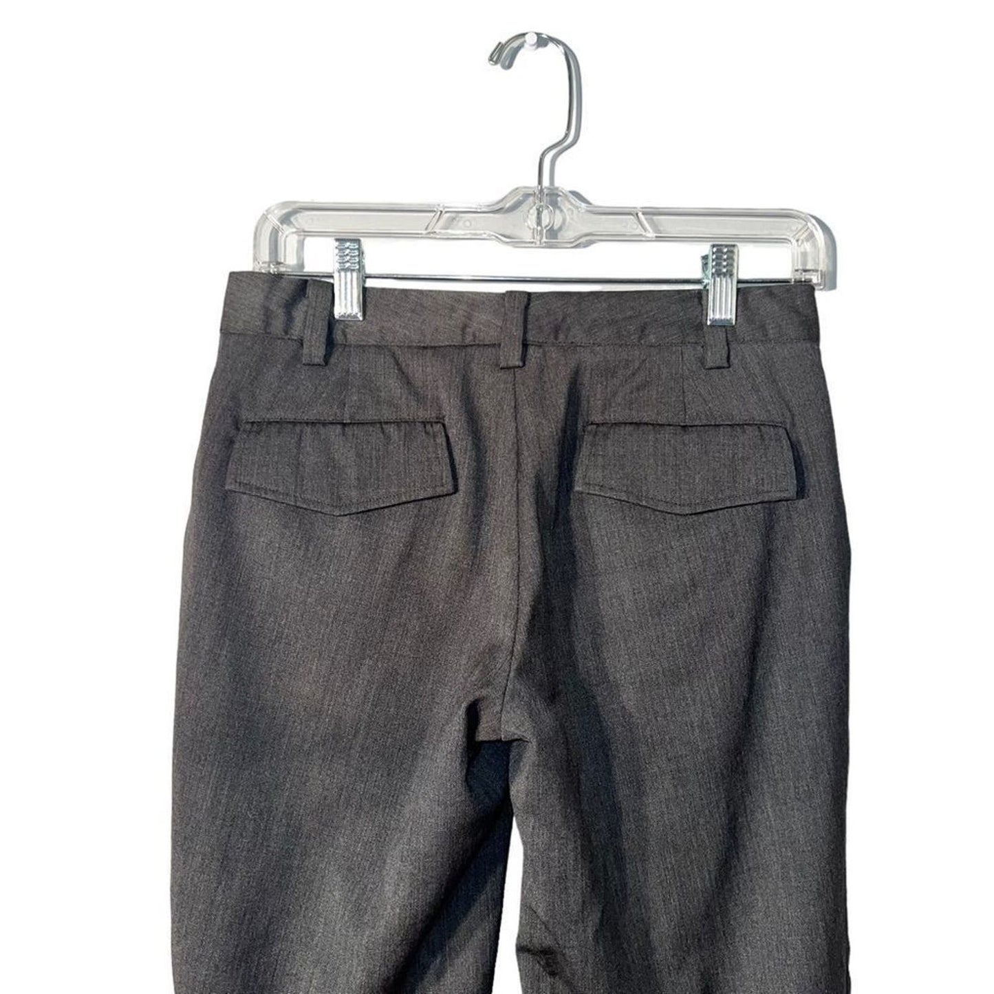 Banana Republic Martin Cuffed Wide Leg Capris Stretch Size 0 Grey Heathered EUC