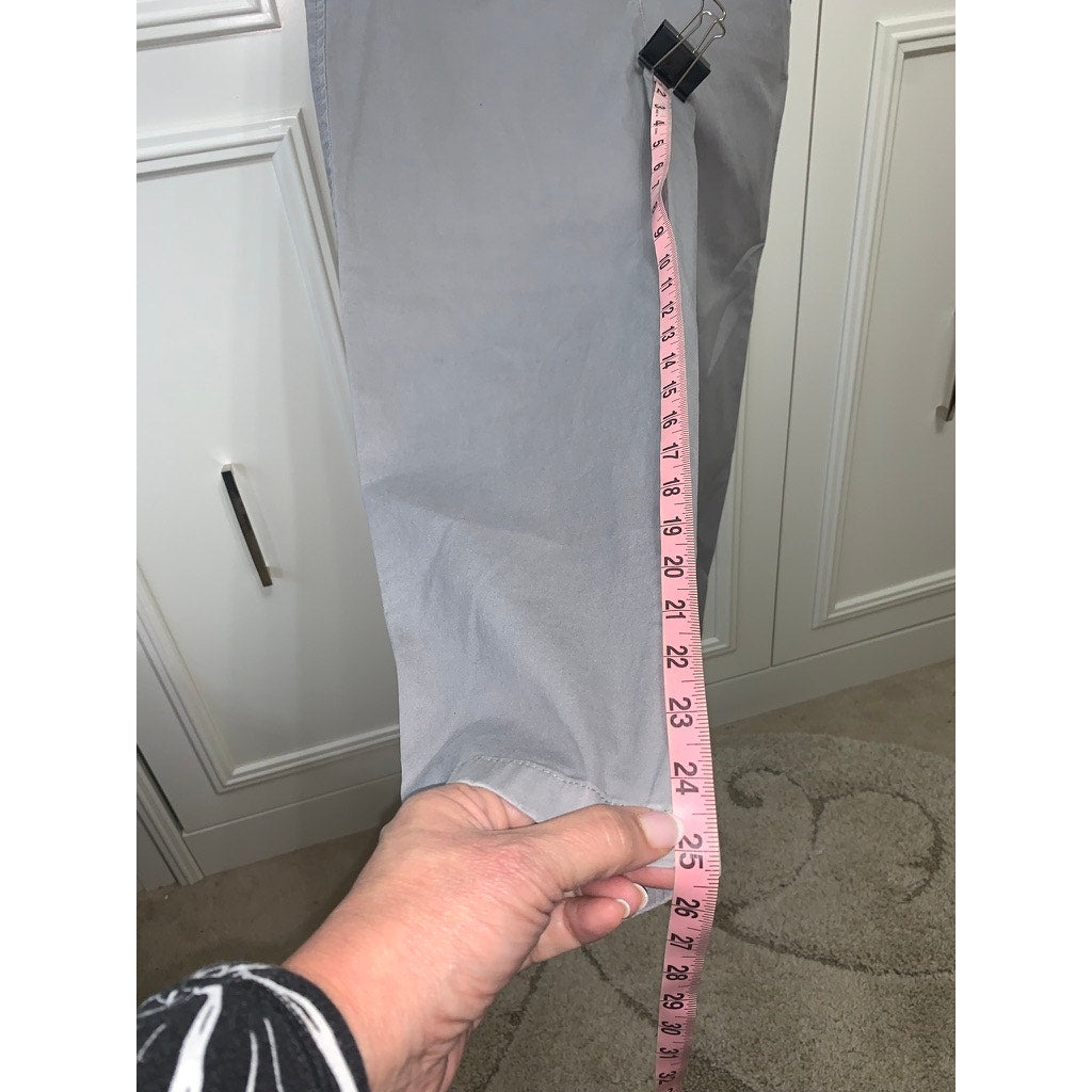 Talbots Women's Petite Girlfriend Chino Capri Pants Gray Size 16 Casual Spring