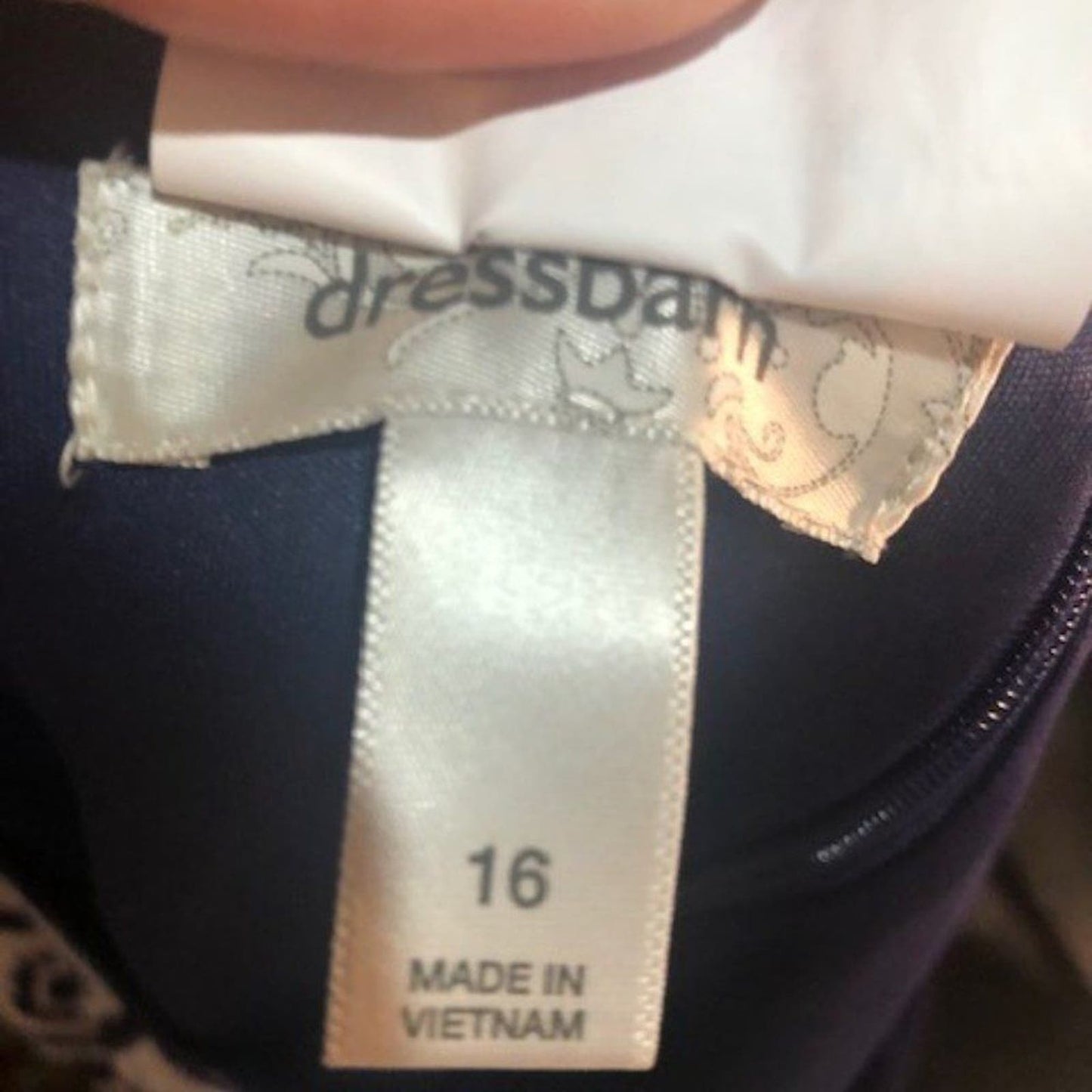 Dress Barn navy blue design sheath dress 16 EUC