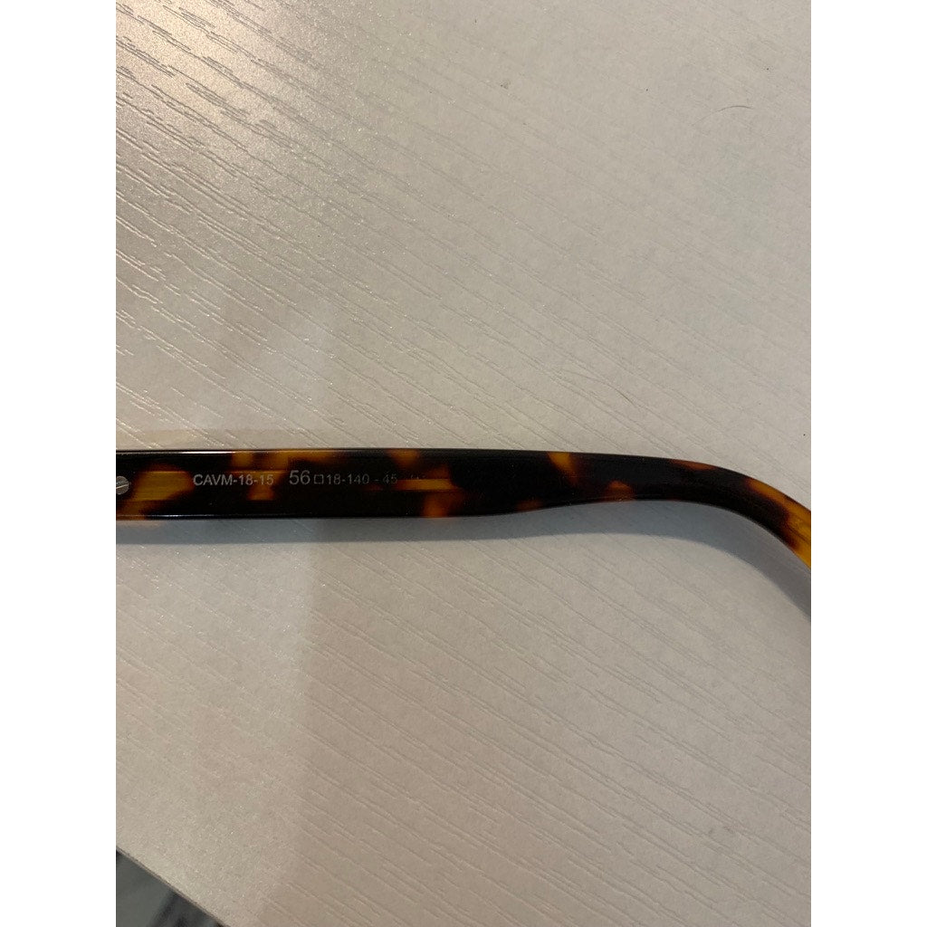 Caval Eyeglass Frame Unisex Brown Tortoiseshell Square Retro