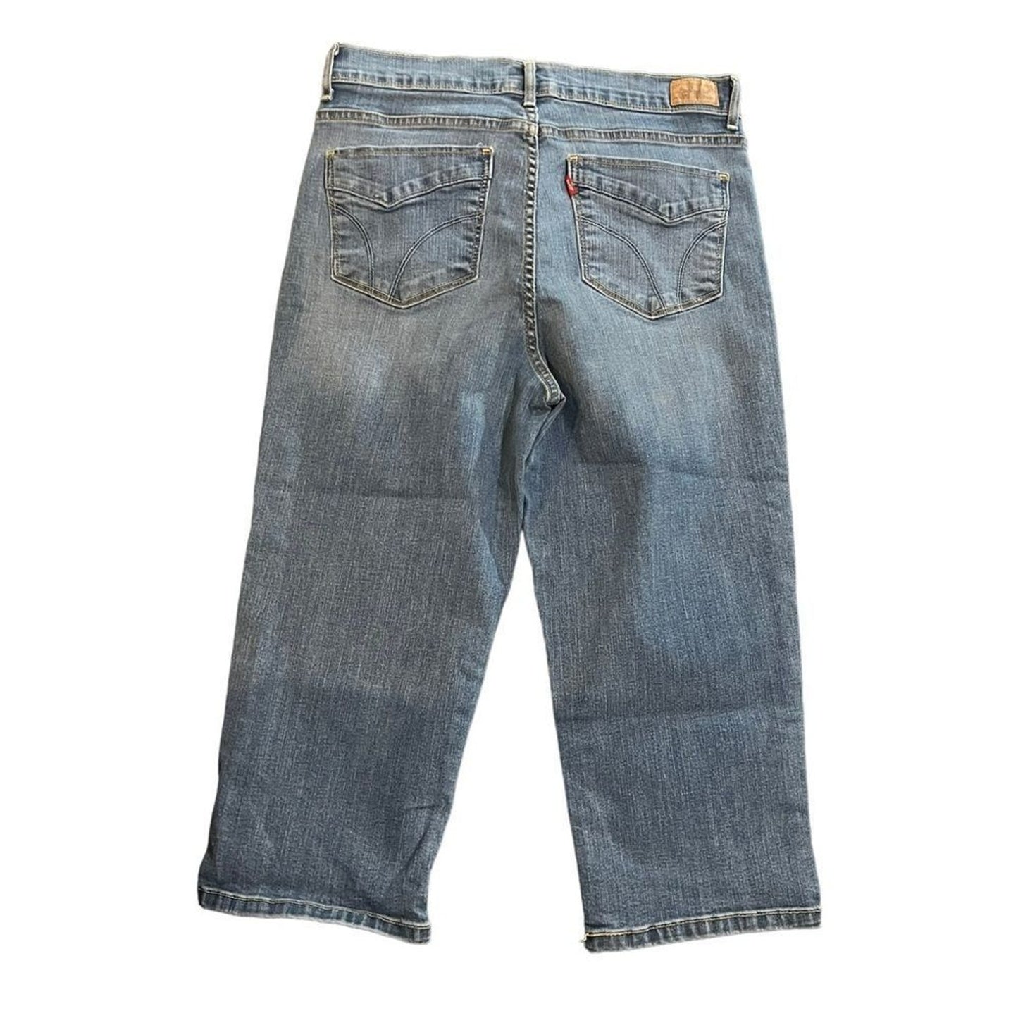 Levi’s Perfectly Shaping 512 Cropped Jeans Womens Size 14 Medium Wash Blue Mid