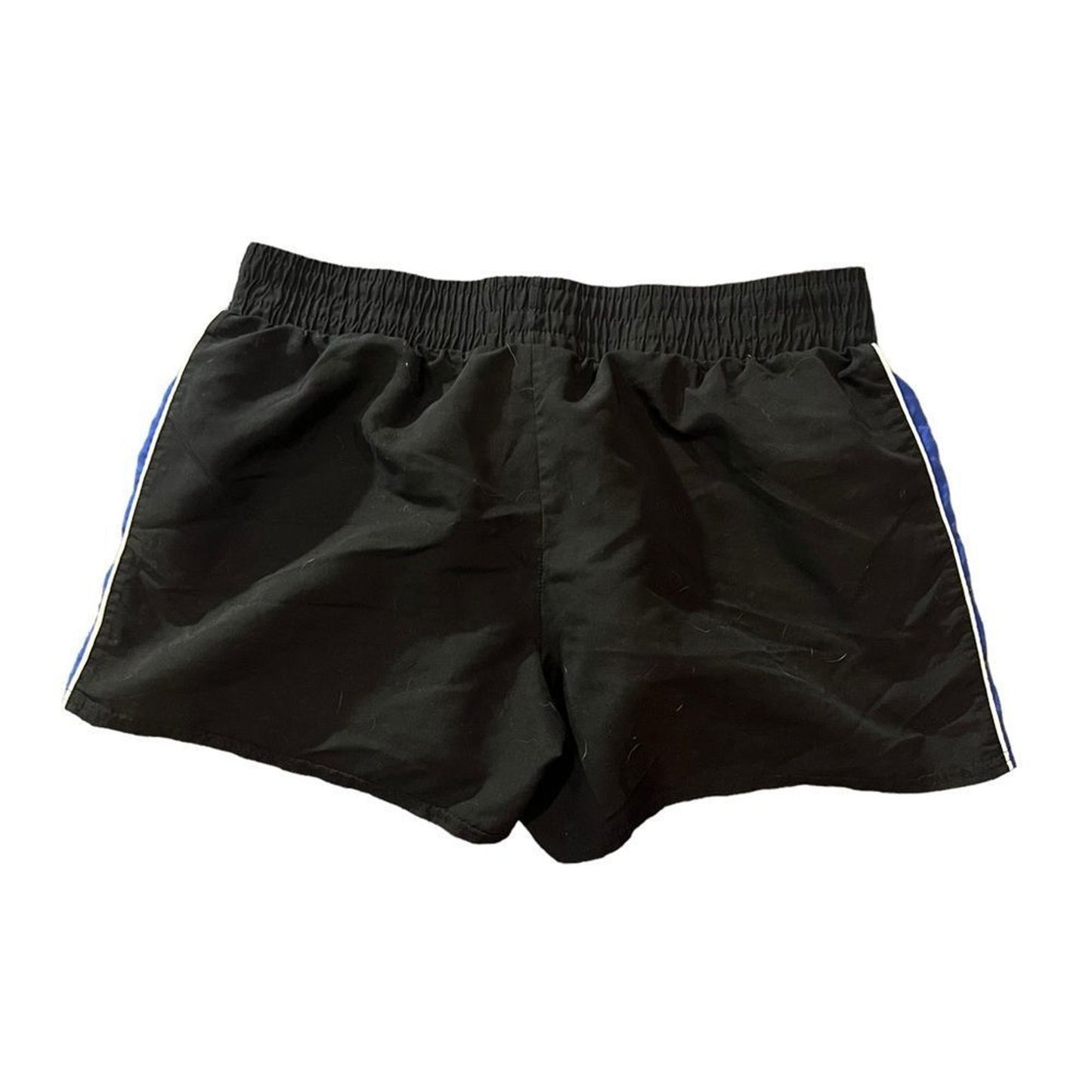 Everlast Women's Boxing Training Shorts Black Blue/White Stripe Size Medium