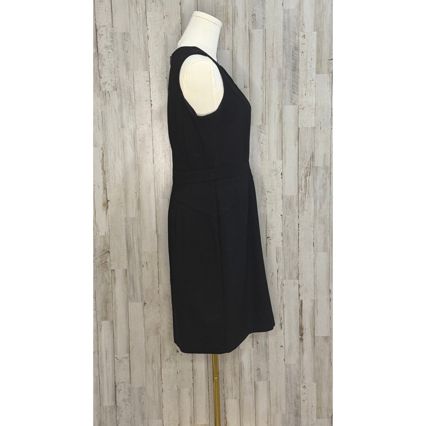 LOFT Petite Black Sleeveless Sheath Dress Size 6 Knee Length
