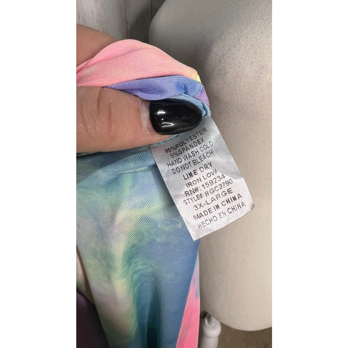 Fashion Nova Women's Tie-Dye Long Sleeve Crop Top Zipper Size 3XL