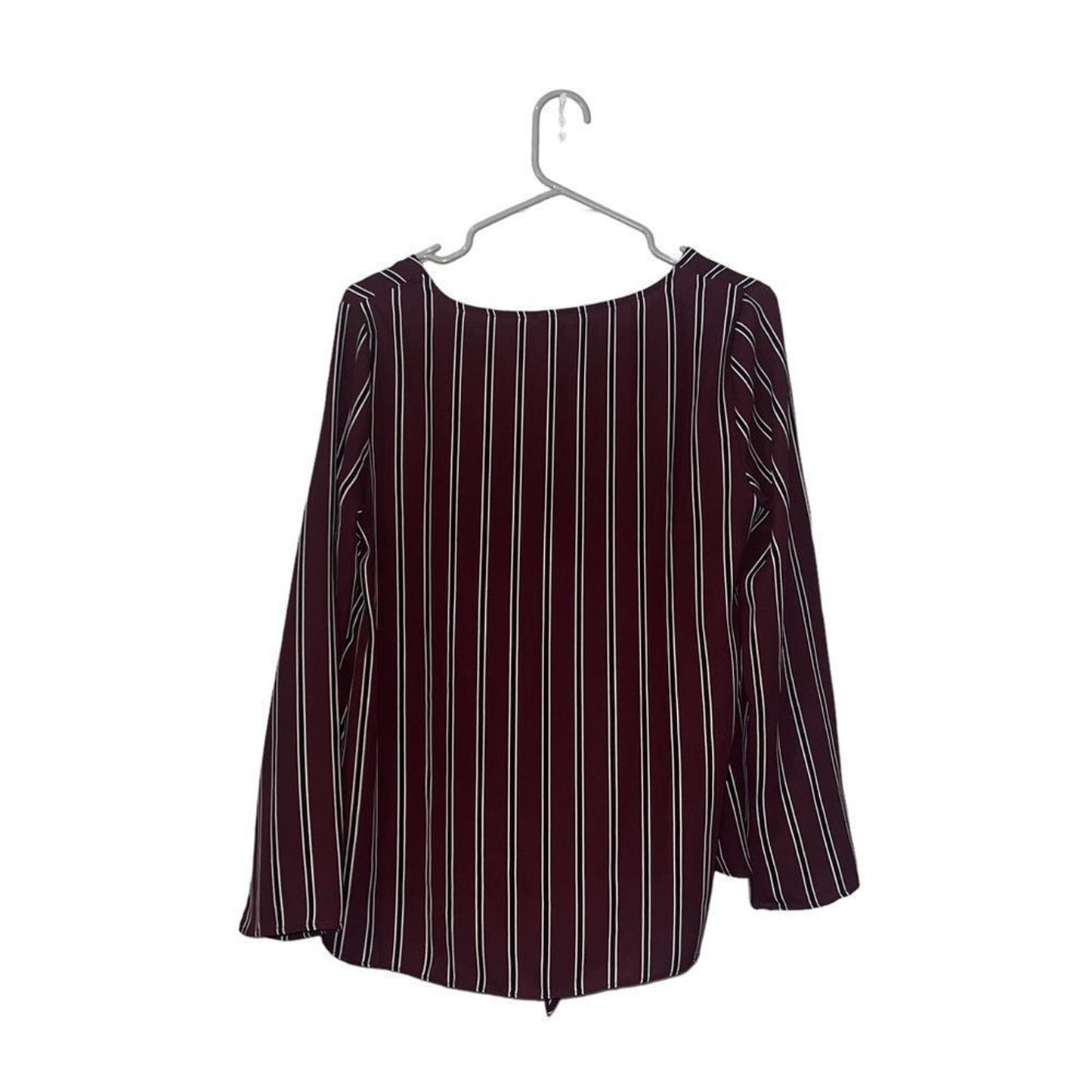 Allison Joy Maroon Stripped Blouse Size Small