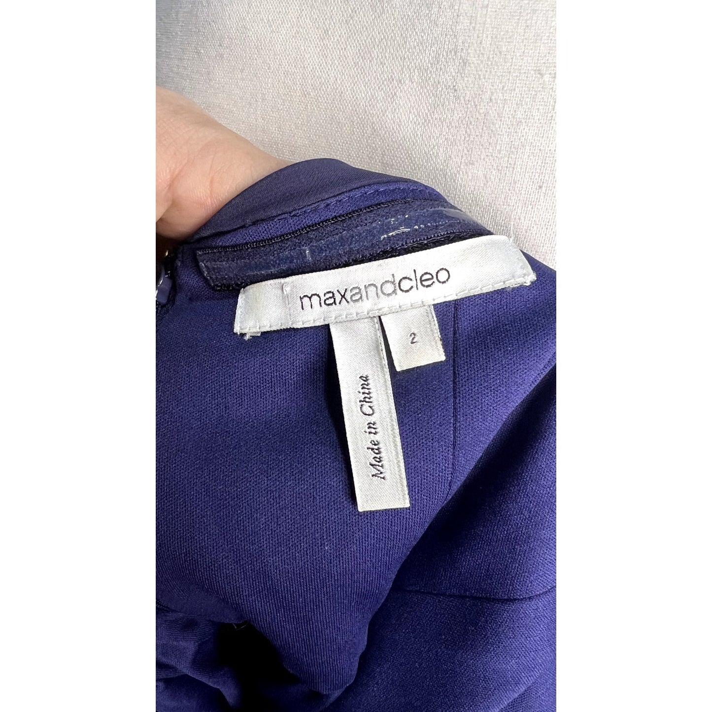 Max and Cleo Women's Halter Ruffle Midi Dress Blue Size 2 Party/Cocktail