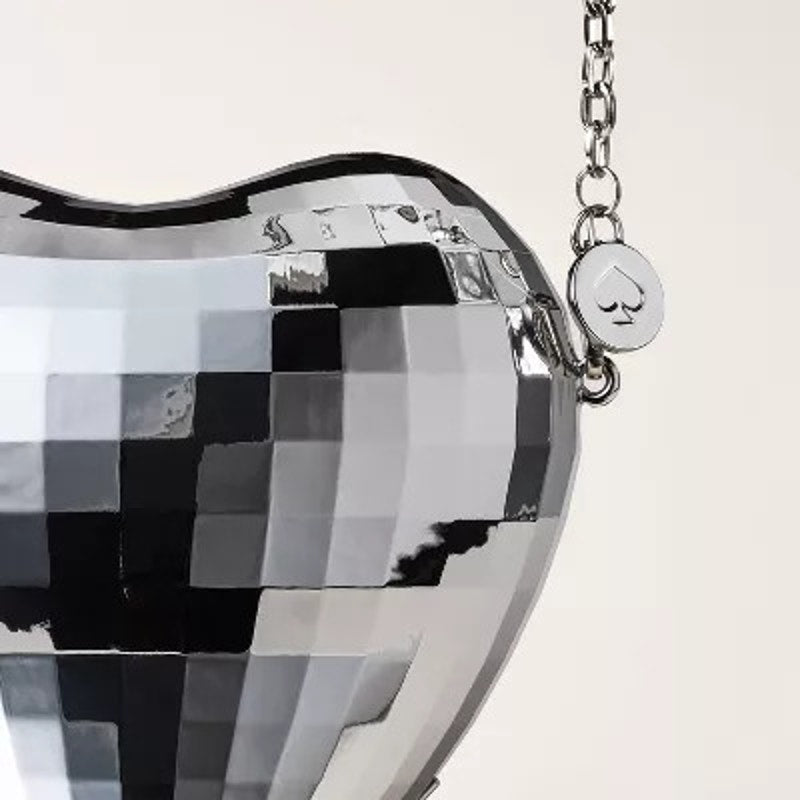 NWT Kate Spade X Target Silver Heart Crossbody Bag with Detachable Strap