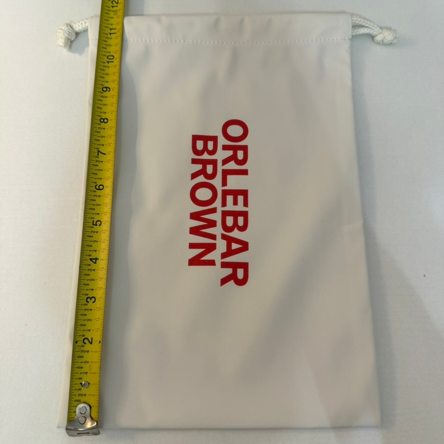 Orlebar Brown Dust Bag Storage Pouch White Drawstring Red Logo Small 9x12