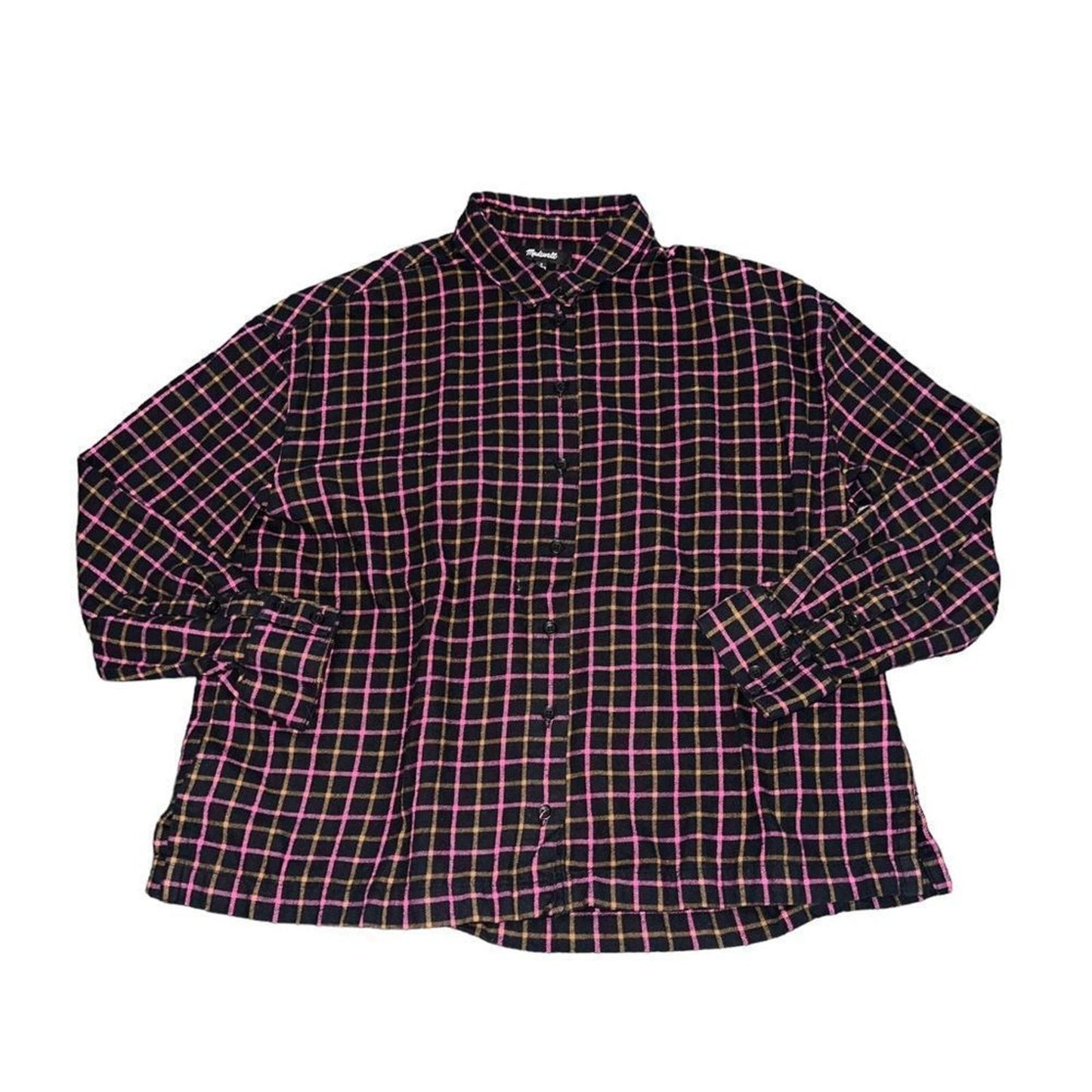 Madewell Flannel Westlake Shirt in Stoppard Plaid Size Small