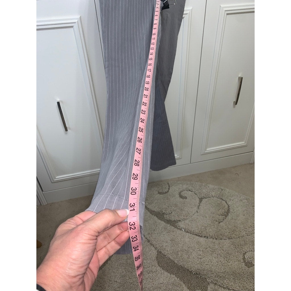 Express Women's Gray Pinstripe Wide-Leg Dress Pants Size 10