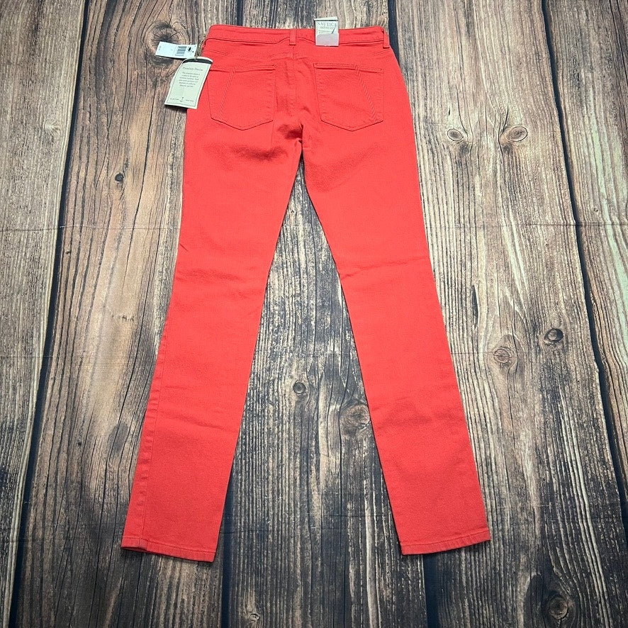 NWT Nautica Women's Red Skinny Jeans Size 2 Slim Fit Denim