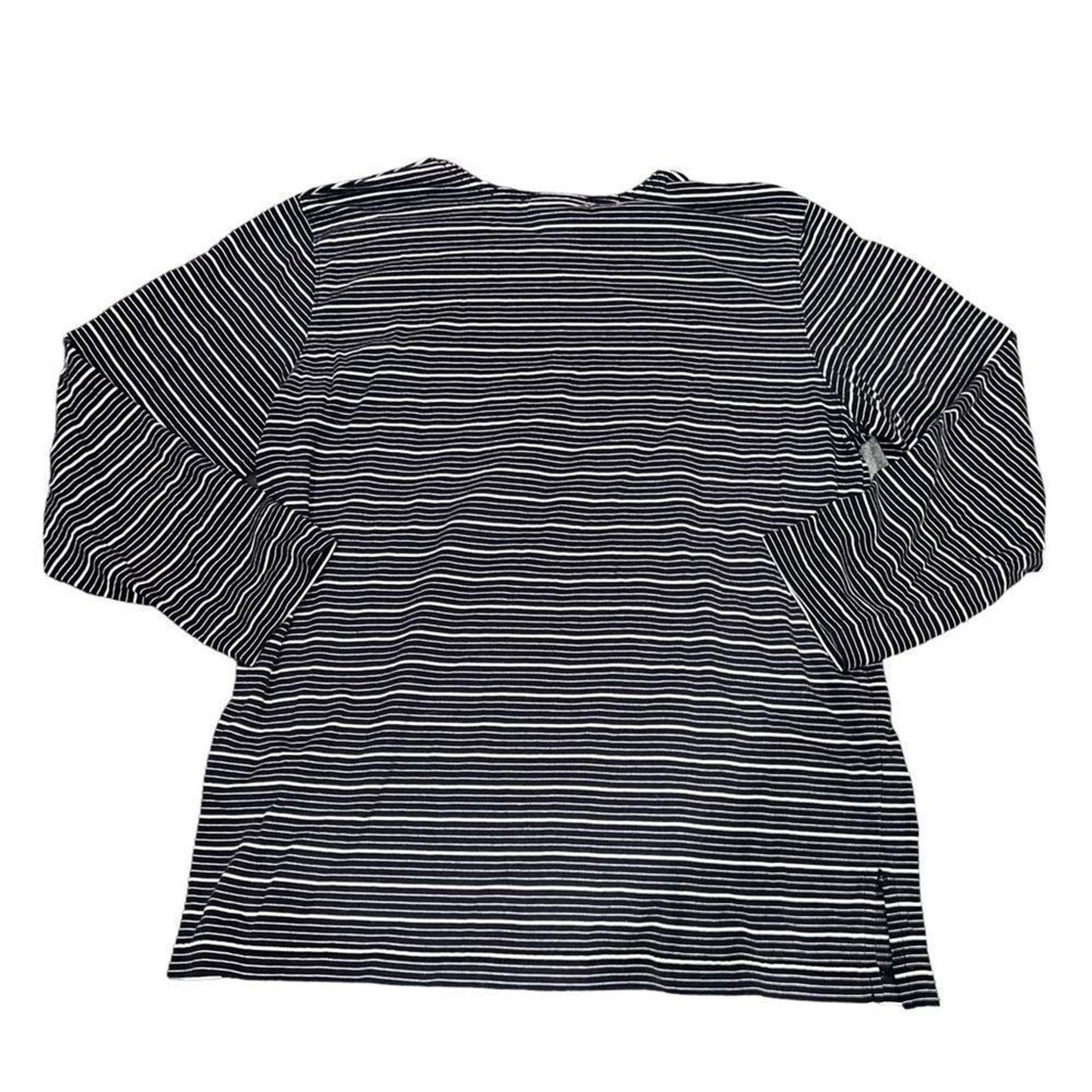 Talbots Navy/White Blue Striped Long Sleeve Top XL